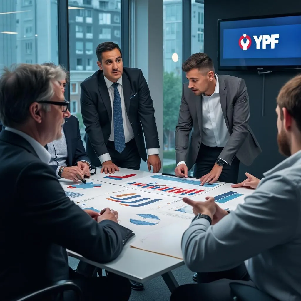 Colaboradores de YPF en reunión estratégica
