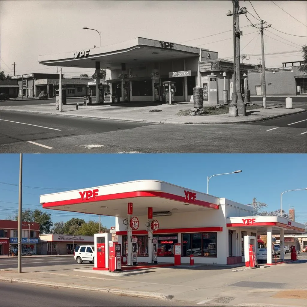 Collage histórico de YPF